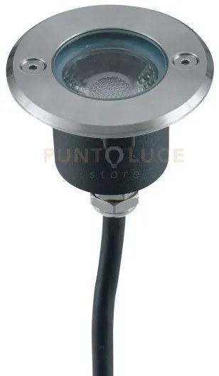 Faro a incasso calpestabile led walk acciaio tondo 3w 375lm 4000k i...