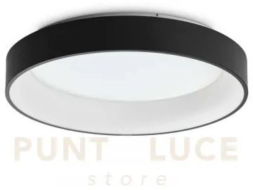 Ziggy plafoniera le led 3000k 43w 4400 lm nera 59,5cm