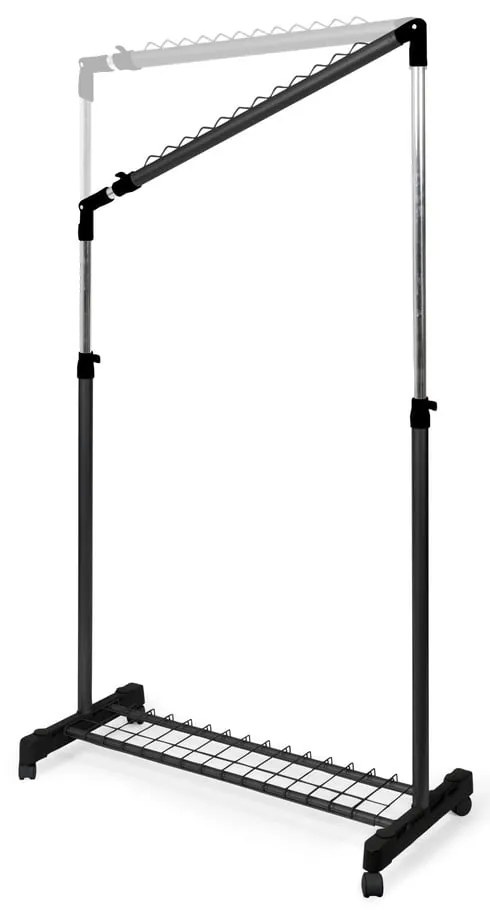 Appendiabiti mobile telescopico in metallo nero Under Stairs - Compactor