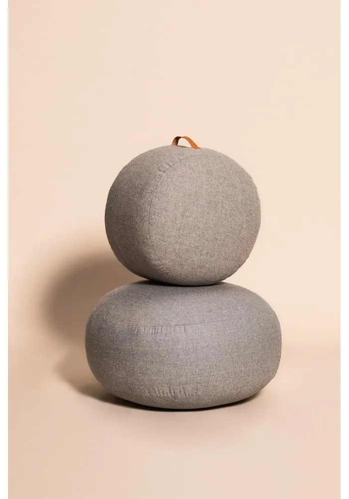 Pouf grigio chiaro Turenio, ø 70 cm Mochi - Hübsch