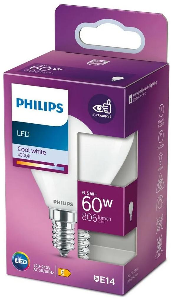 Lampadina LED Philips E14 6,5 W 806 lm (4000 K) (Ø 4,5 x 8 cm)