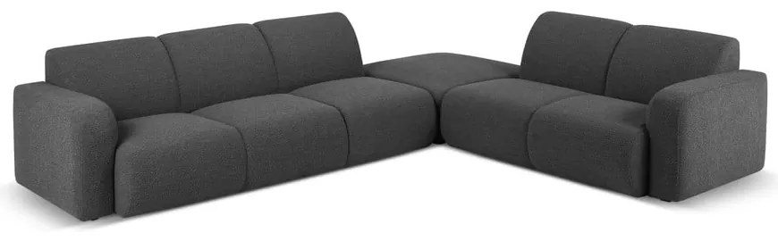 Divano angolare grigio scuro in tessuto bouclé (angolo destro) Molino - Micadoni Home