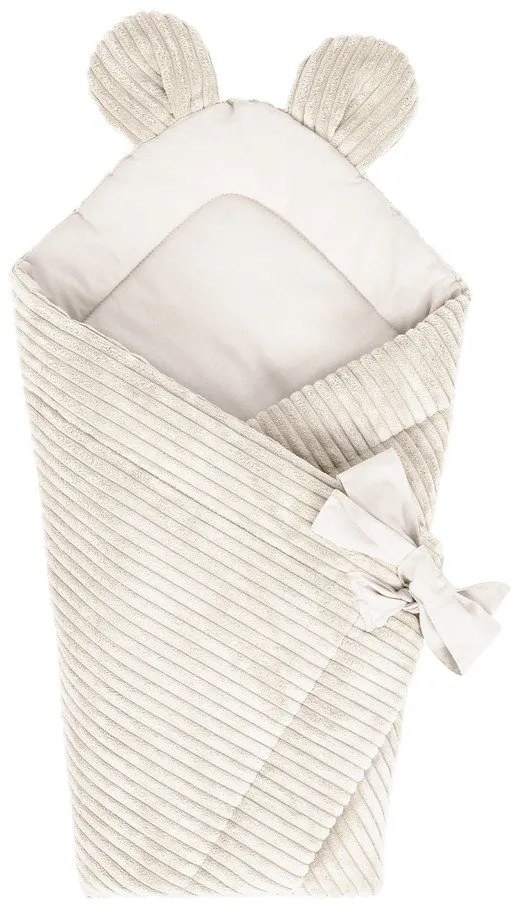 Copertina per neonati beige in velluto a coste 35x65 cm – Meowbaby