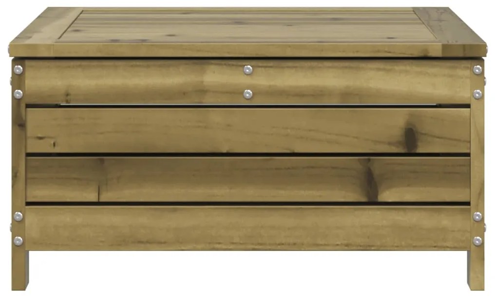 Poggiapiedi da giardino con cuscino in legno impregnato di pino
