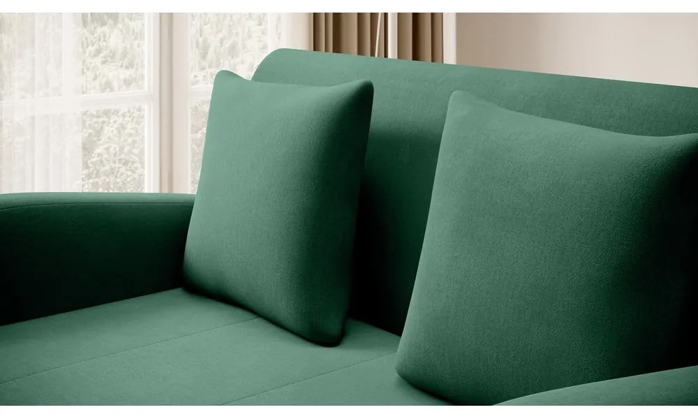 Divano verde allungabile e rivestimento in velluto 130 cm Ario – ELTAP