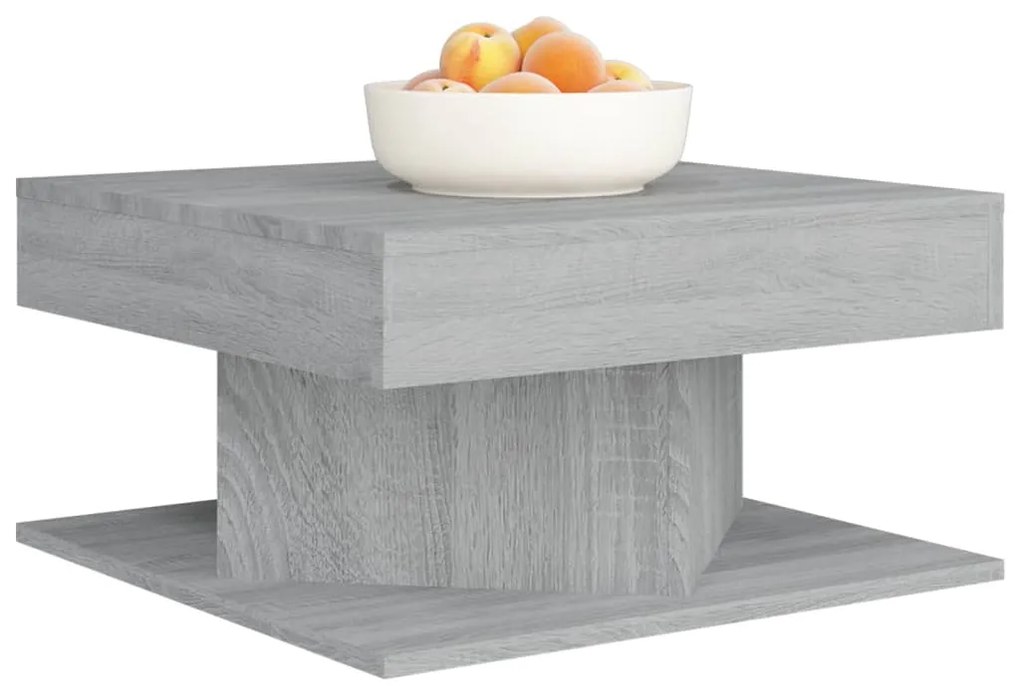 Tavolino da salotto grigio sonoma 57x57x30 cm legno multistrato