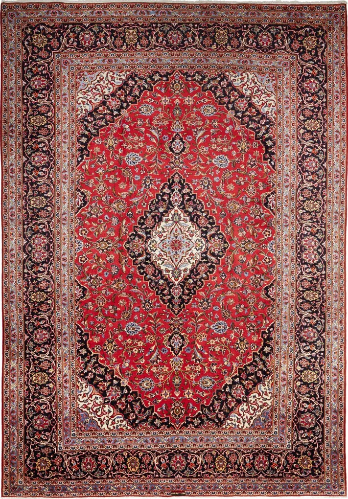 Kashan Tappeto persiano 370x250 Rosso (Iran) Annodato A Mano