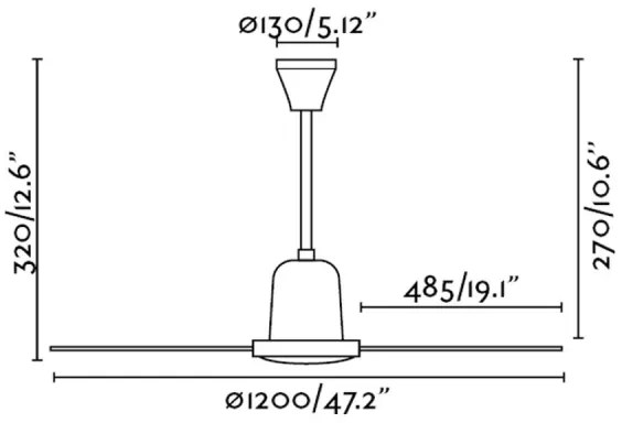 FARO 33005 - Ventilatore da soffitto ECO INDUS bianco