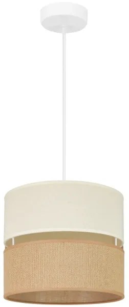 Brilagi - Lampadario a cavo ROYAL YUTE 1xE27/15W/230V Ø 25 cm beige crema