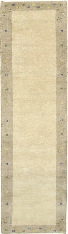 Gabbeh Tappeto 300 x 80 Beige (Indian) Annodato A Mano