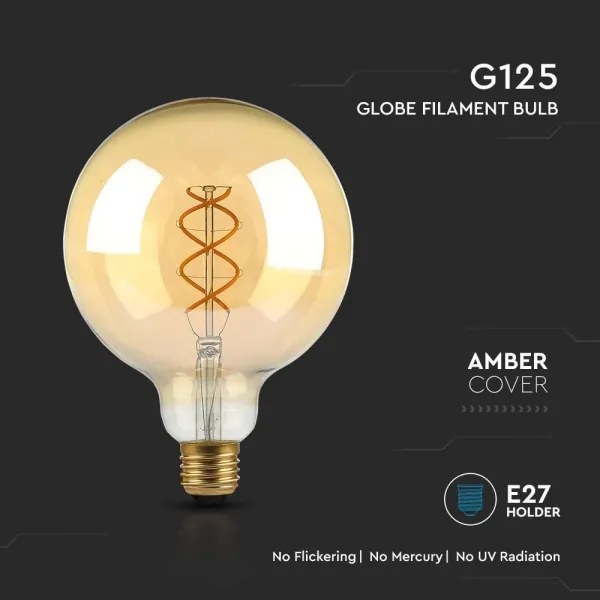 Lampadina LED FILAMENT G125 E27/5W/230V 1800K