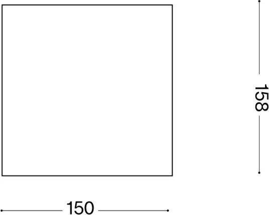 Ideal Lux - Faretto da esterno TECHO 1xGU10/20W/230V 15x15 cm IP54 bianco