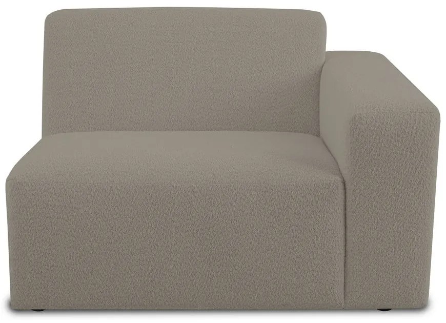 Modulo divano marrone chiaro in tessuto bouclé (angolo destro) Roxy - Scandic