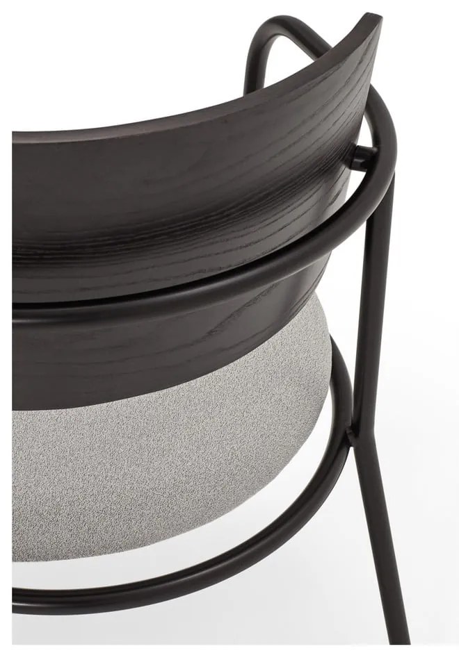 Sedia da pranzo nera e grigia in frassino Eclipse - Teulat