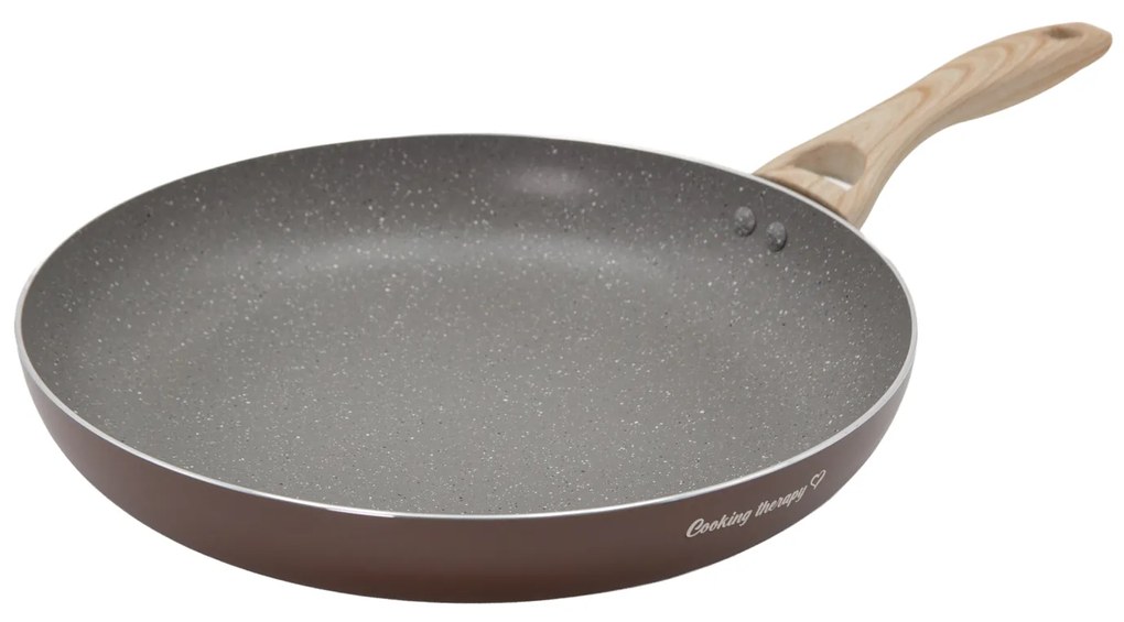 Padella 32 cm scritta marrone Cooking Therapy