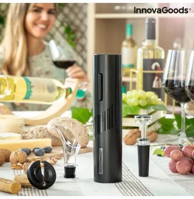 Cavatappi Elettrico con Accessori per Vino Corking InnovaGoods V0103380