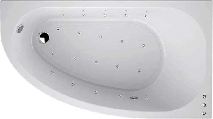 Vasca idromassaggio angolare Tripoli Elegance bianco 160 x 160 cm 16 bocchette SANYCCES