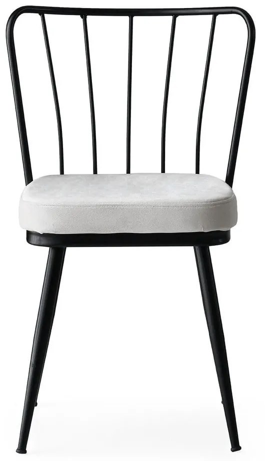 Set di 2 sedie da pranzo in metallo bianco-nero Yildiz - Kalune Design
