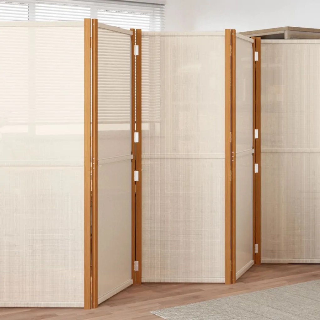 Divisorio A 6 Pannelli Bianco Crema 420x180 Cm /