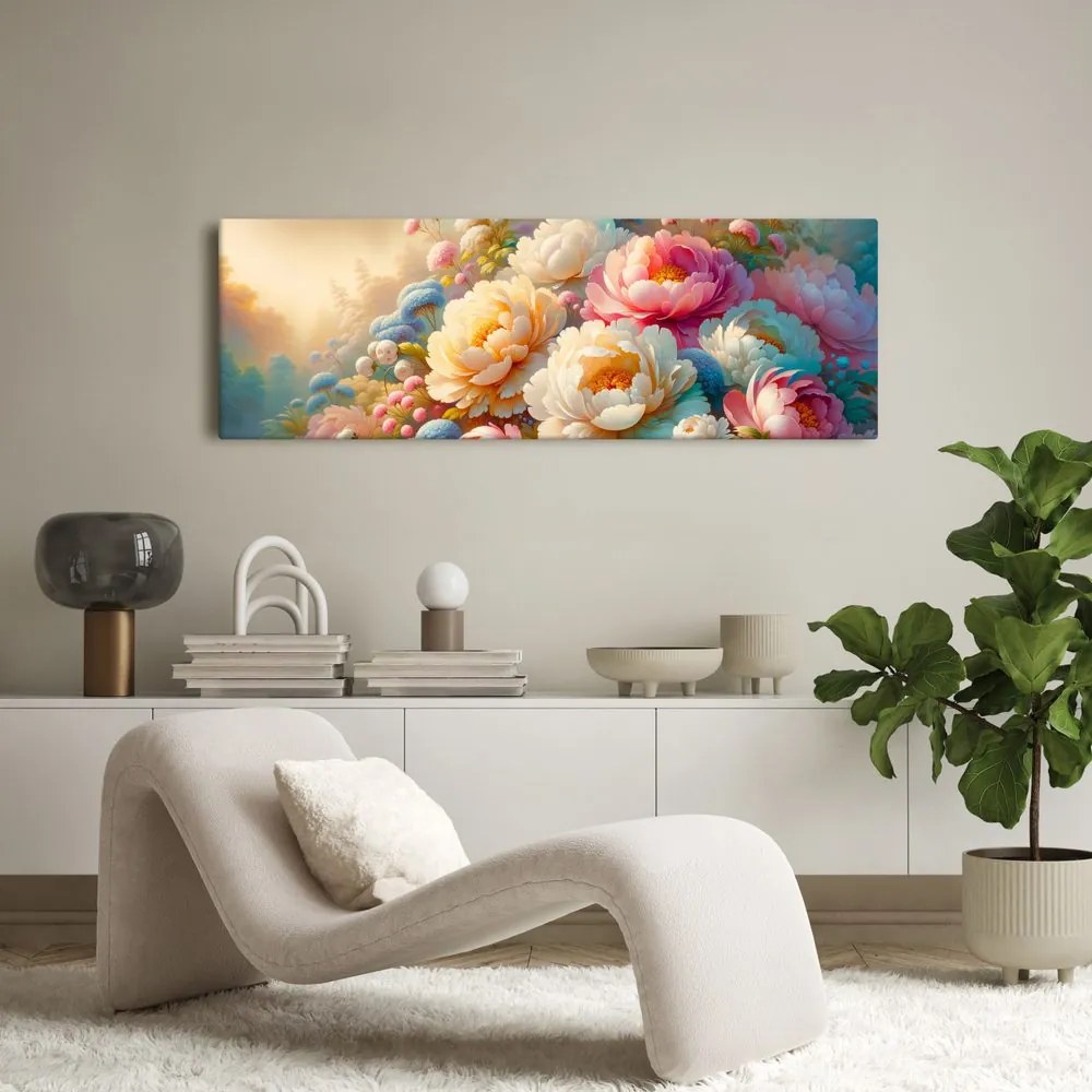 Quadro su tela – Fiori delicati in toni pastello