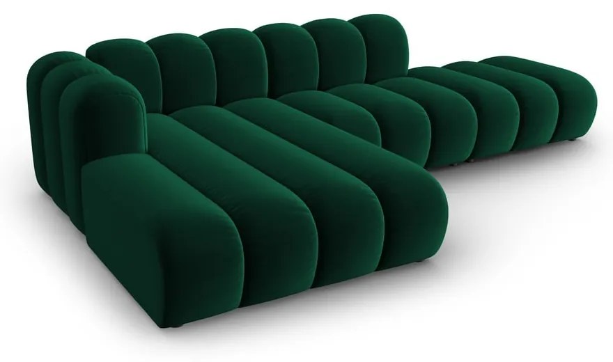 Divano angolare verde scuro ad angolo sinistro Lupine - Micadoni Home