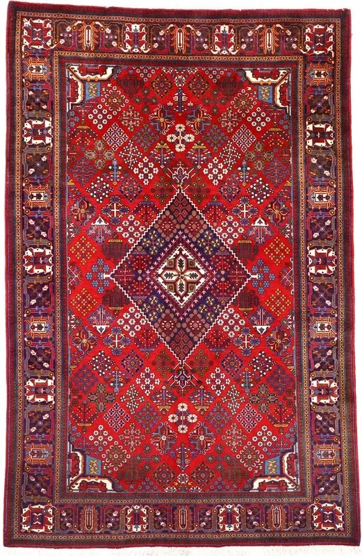 Meimeh Tappeto 160 x 250 Rosso (Iran) Annodato A Mano