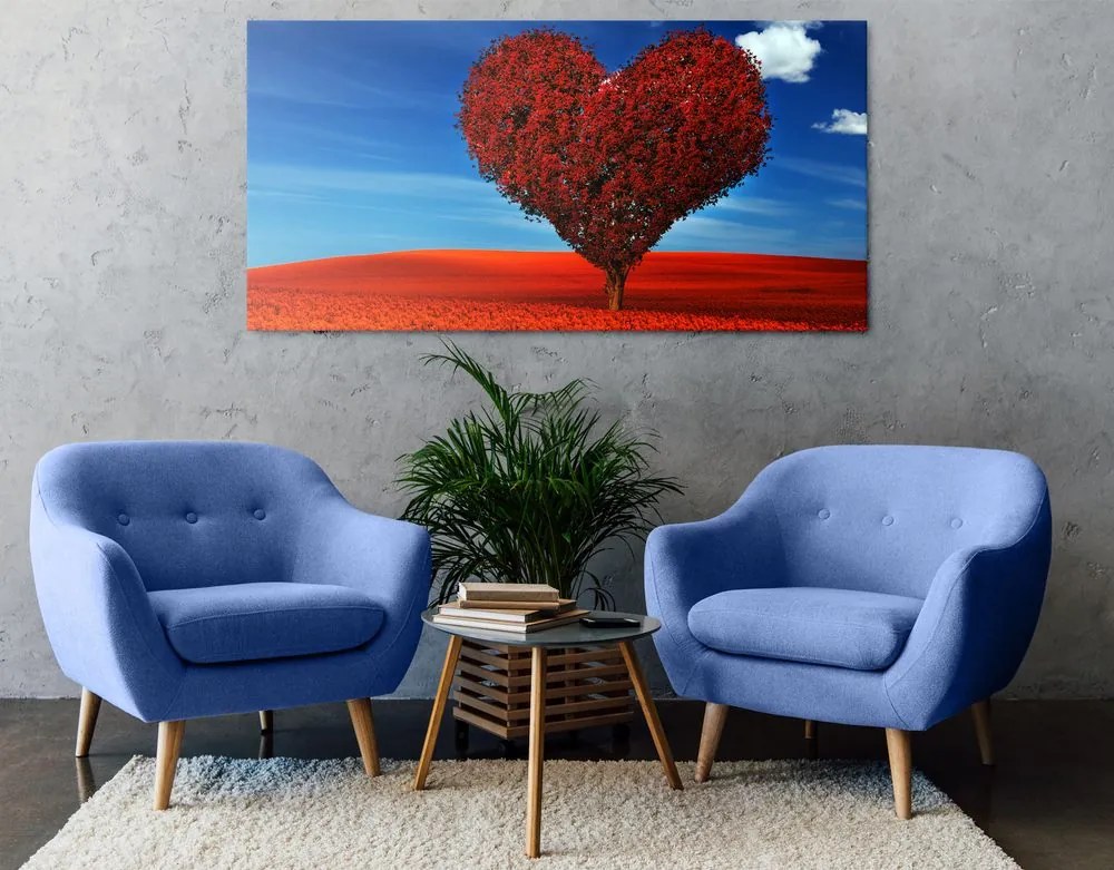 Quadro su tela – Albero stupendo a forma di cuore
