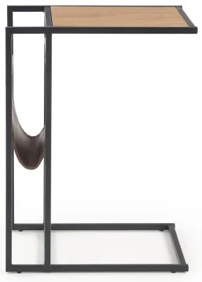 Tavolino COMPACT 65x47 cm nero/marrone