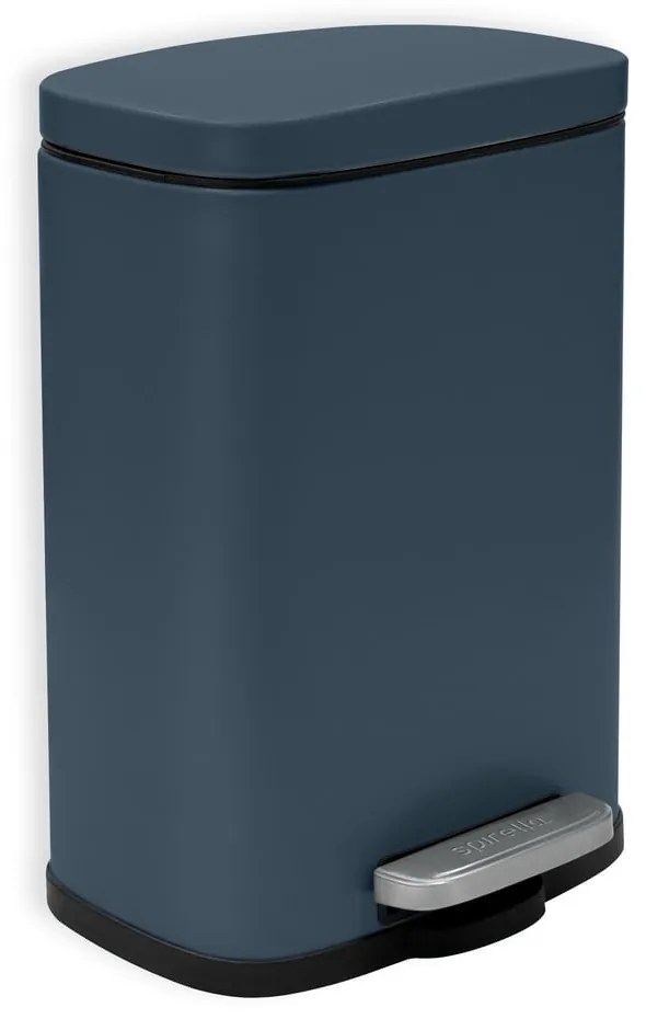 Cestino per la spazzatura color petrolio in acciaio con pedale 5 l Akira – Spirella