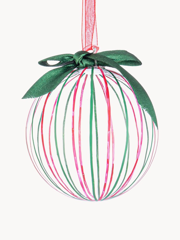 Palline albero di Natale Stripe Trans, varie misure