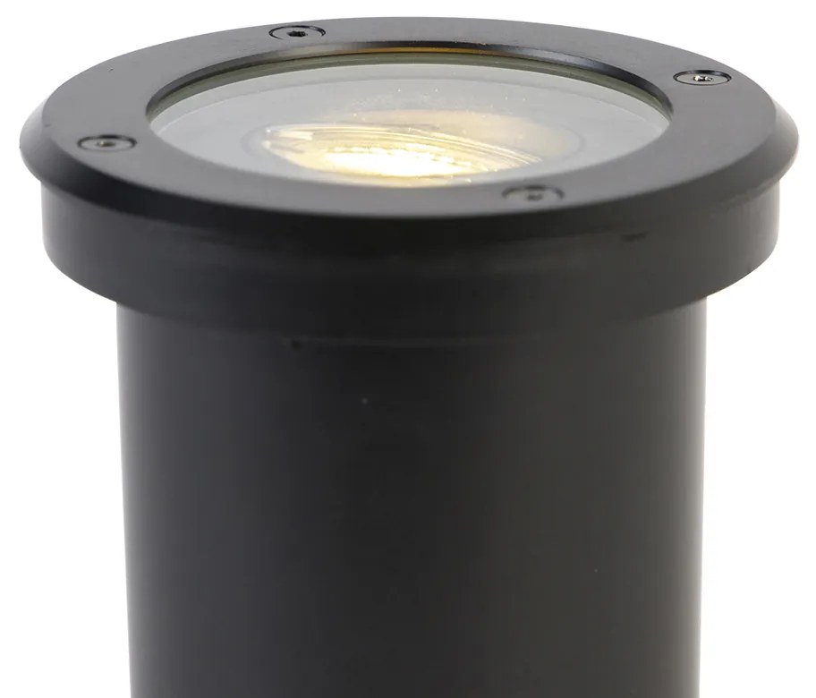 Set di 6 faretti da terra orientabili neri IP65 - Delux