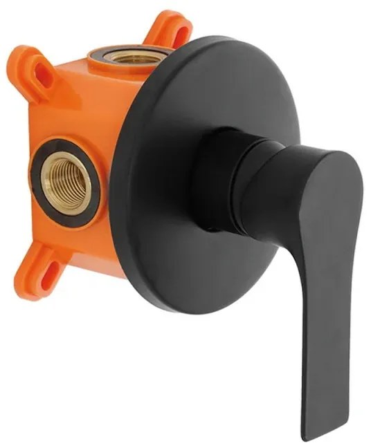 Set miscelatori lavabo alto bidet e doccia Flat nero opaco con piletta