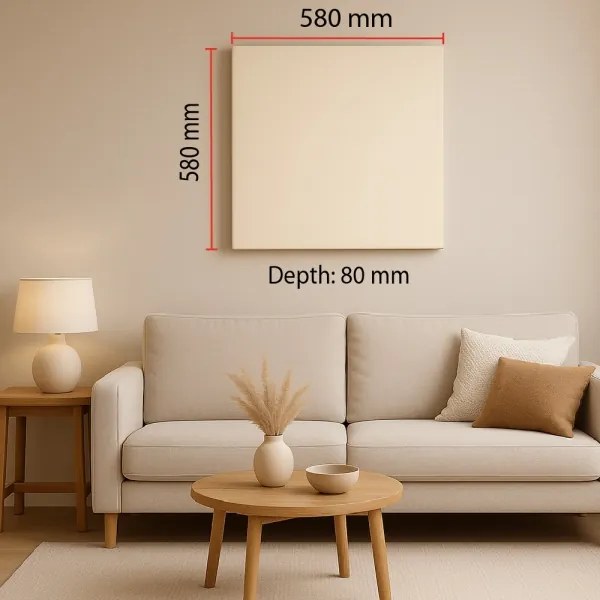 Acustico panel SILENCE 58x58 cm color crema
