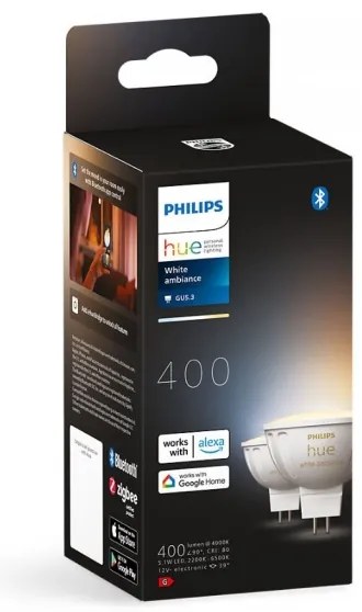 SET 2x Lampadina LED dimmerabile Philips Hue WA GU5,3/MR16/5,1W/12V 2200-6500K