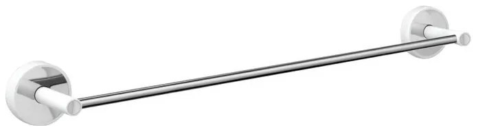 Kamalu - Portasalvietta barra 40 cm in acciaio inox e dettagli in abs bianco | NICO-B