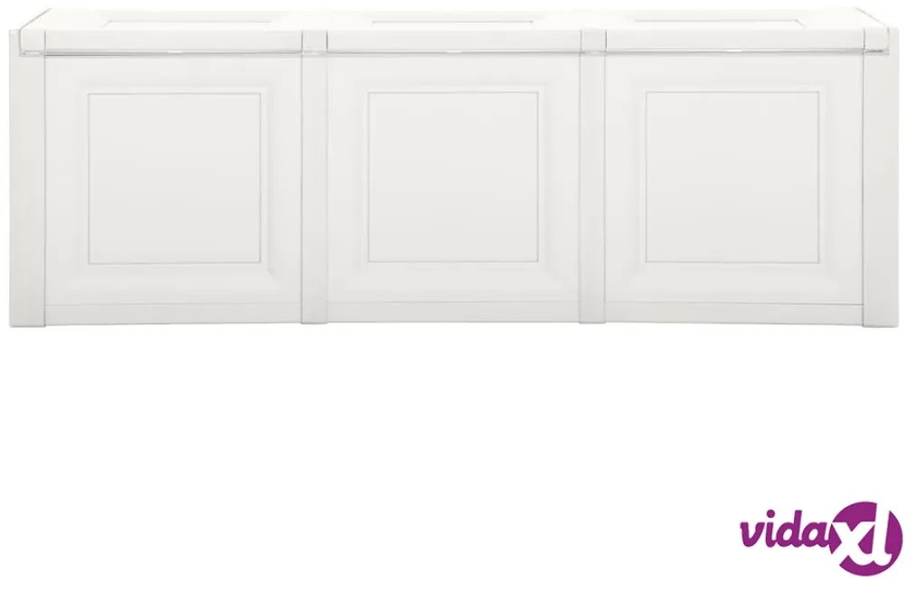 vidaXL Baule per Cuscini Bianco Angora 125x40x42 cm 130 L
