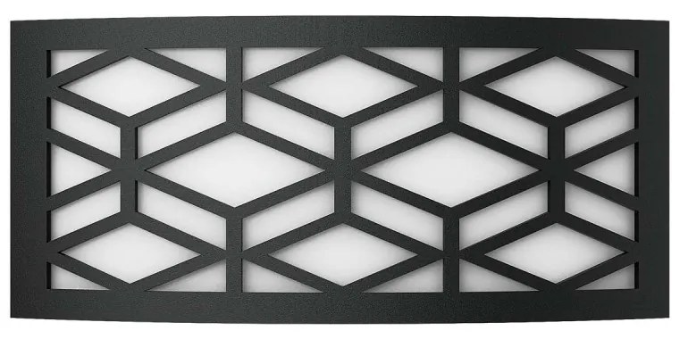 Applique Slim per Esterni con Griglia decorativa IP65 - E27 Nera Colore del corpo Nero