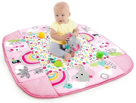 Bright Starts - Coperta per bambini per giocare 5in1 YOUR WAY BALL PLAY 3xAA rosa
