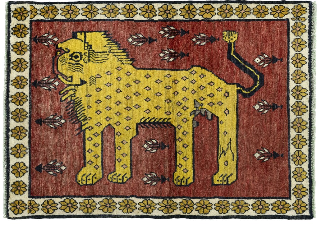 Gabbeh Tappeto persiano 140 x 100 Rosso (Iran) Annodato A Mano