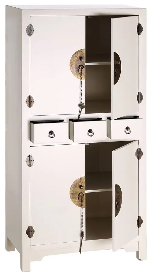 Mobiletto bianco 63x131 cm Oriente - Ixia