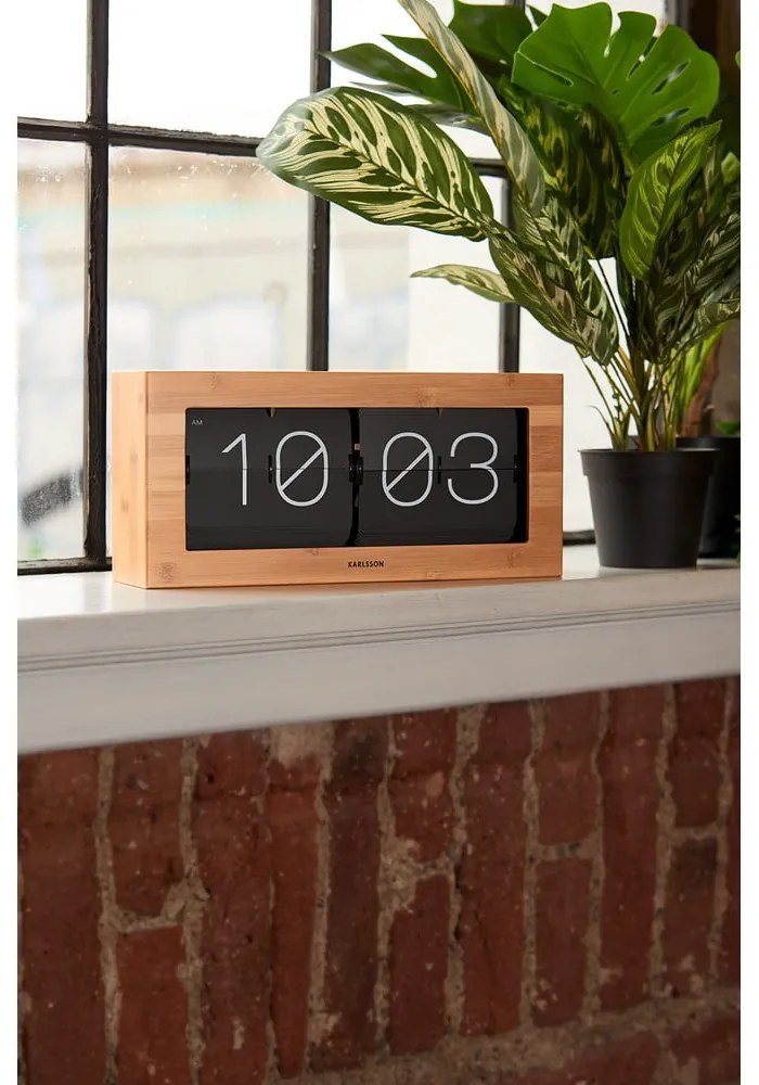 Orologio a ribalta in legno, 37 x 17,5 cm Boxed Flip - Karlsson