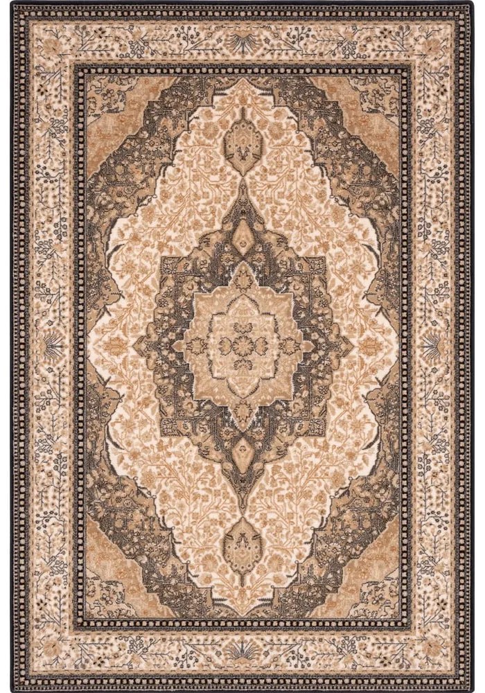 Tappeto in lana marrone chiaro 133x180 cm Charlotte - Agnella