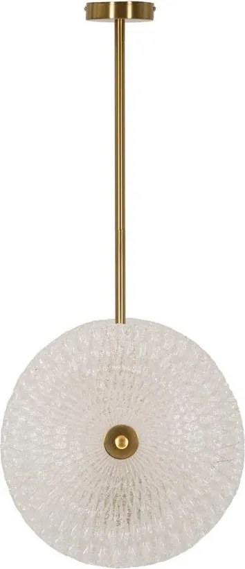 Lampadario dorato con paralume in vetro Glass – Mauro Ferretti