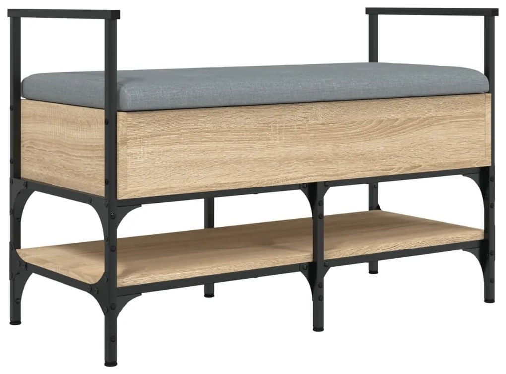 Panca porta scarpe rovere sonoma 85,5x42x57,5 cm