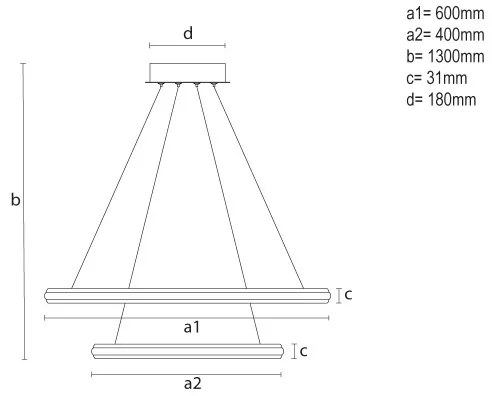 Lampadario dimmerabile LED a cavo LED/90W/230V 3000-6500K Ø 60 cm + telecomando
