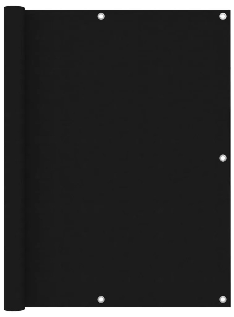 Paravento Da Balcone Nero 120x400cm İn Tessuto Oxford /