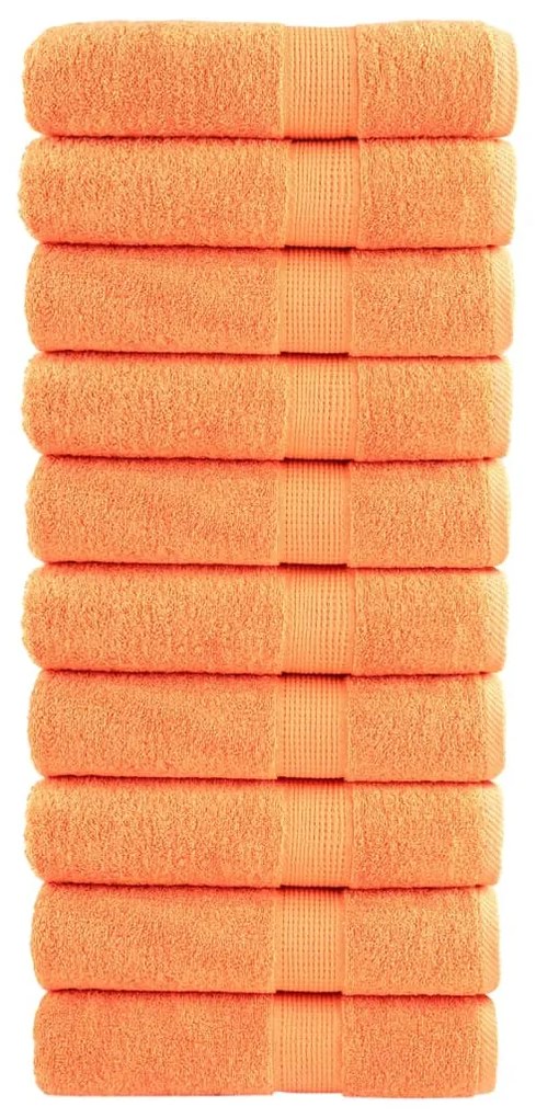 Asciugamani Solund 10 Pz Arancioni 50x100 Cm 600 G/m² /