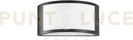 Applique austin nera 1 luce attacco e27 ip54 25x13x12cm in alluminio