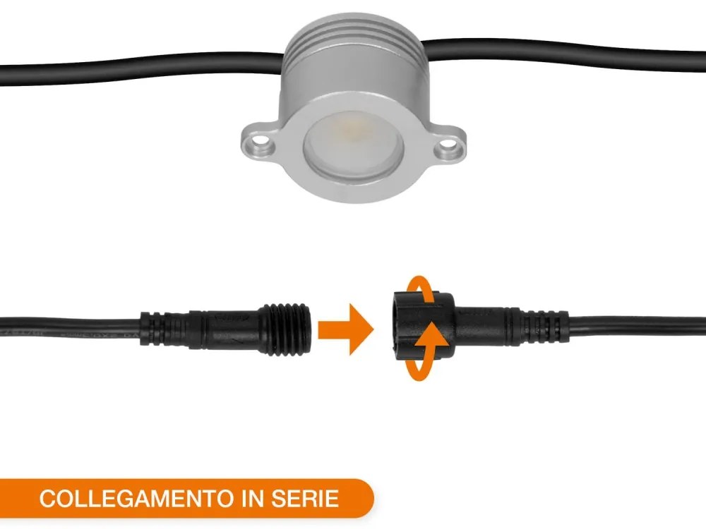 Faretto LED 1W IP67 per Corrimano - Professional Colore Bianco Naturale 4.000K