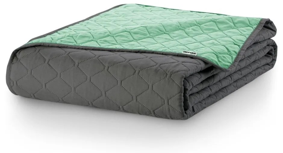 Copriletto in microfibra verde, 200 x 220 cm Axel - DecoKing